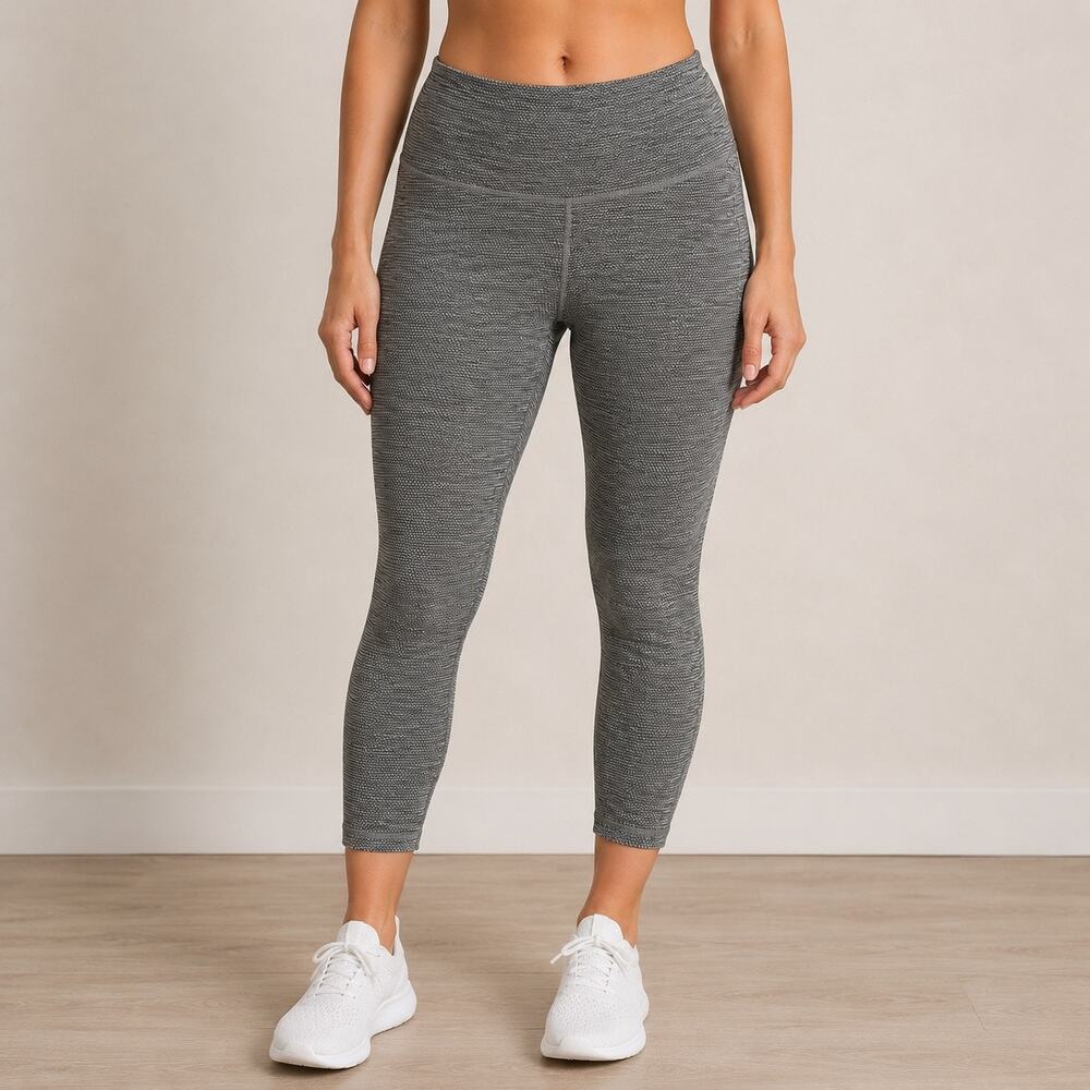 Old Navy Active Leggings Womens XL Gray Honeycomb Texture NWT